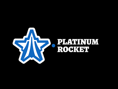 Gaming Logo with Platinum Rocket | Turbologo brand design branding clan design esports game games gaming gaming logo illustration logo logo design platinum rocket rocket league star twitch vector