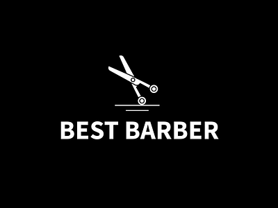Barber Shop Logo with Scissors | Turbologo barber barber logo barber shop black and white brand design branding classic design hair salon illustration logo logo design minimal minimalist scissors vector