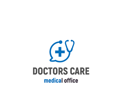 Logo with Stethoscope & Medical Cross | Turbologo brand design branding cross design doctor health app illustration logo logo design medical medical app medical care medical logo stethoscope vector