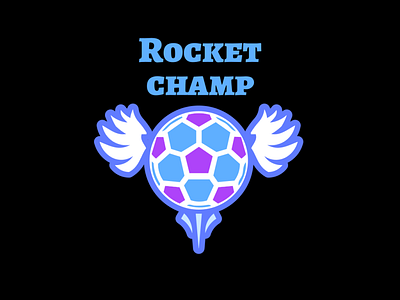 Rocket League Logo with Champ | Turbologo brand design champion clan design game games gaming gaming logo illustration logo logo design rocket league twitch twitch logo vector