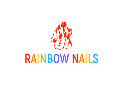 Logo with Nails & Rainbow Text | Turbologo