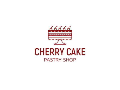 Logo with Cherry Cake | Turbologo by Turbologo on Dribbble