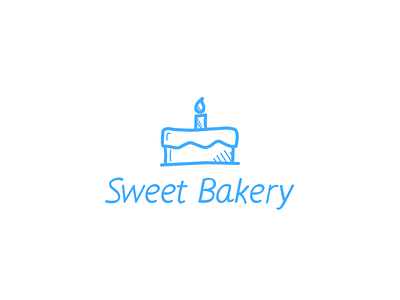 Logo with Blue Cake | Turbologo bakery brand design branding cake cake shop design food graphic design illustration logo logo design pastry sweet vector