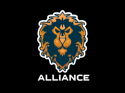 Warcraft Logo with Lion | Turbologo brand design branding design esports logo gaming logo illustration lion logo logo logo design typography ui ux vector warcraft logo