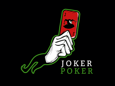 Poker Logo with Card Joker | Turbologo brand design branding cards logo design eports logo gaming logo illustration joker joker card logo logo design poker poker logo typography ui ux vector