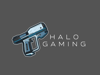 Halo Gaming Logo with Gun | Turbologo 3d animation brand design branding design esports logo gaming logo graphic design gun logo halo logo illustration logo logo design motion graphics typography ui ux vector