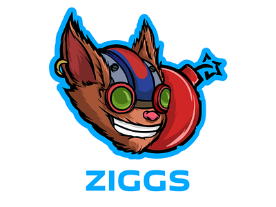 Gaming Logo with Ziggs | Turbologo 3d brand design branding design esports logo gaming logo graphic design illustration league of legends logo logo design twitch logo typography ui ux vector ziggs