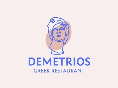 Greece Logo with Head Statue | Turbologo brand design branding design graphic design greece logo illustration logo logo design statue logo typography ui ux vector