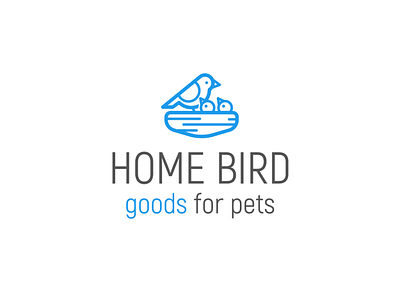 Logo with Blue Bird and Bird Nest | Turbologo