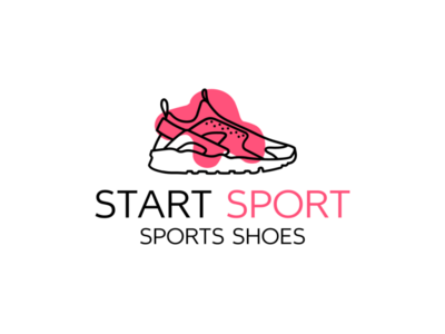 Logo with Sneaker & Paint Smear | Turbologo by Turbologo on Dribbble