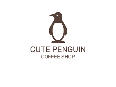 Coffee Shop Logo with Penguin | Turbologo animal logo animals brand design branding coffee shop design emperor penguin illustration logo logo design penguin typography ui ux vector wild logo zoo