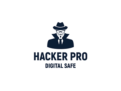 Cyber Security Logo with Hacker | Turbologo black and white logo brand design branding cyber logo cyber security logo design digital logo hacker logo human logo illustration logo logo design man logo typography ui ux vector