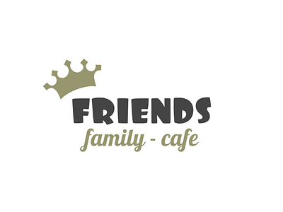 Family Cafe Logo with Crown | Turbologo best friends logo brand design branding crown logo design family cafe logo family logo friends logo graphic design illustration logo logo design lord logo typography ui ux vector