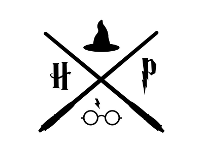 Harry Potter Logo with Letters H&P | Turbologo brand design branding design entertainment film graphic design harry potter illustration logo logo design magic magician monogram typography ui ux vector wizard