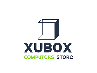 Computer Store Logo with Cube | Turbologo 3d abstract blue brand design branding computer computers cube design graphic design illustration logo logo design store typography ui ux vector