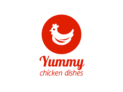 Logo with Chicken & Red Circle | Turbologo agriculture animals brand design branding cafe chick chicken design graphic design illustration logo logo design mexican nutrition red circle thanksgiving typography ui ux vector