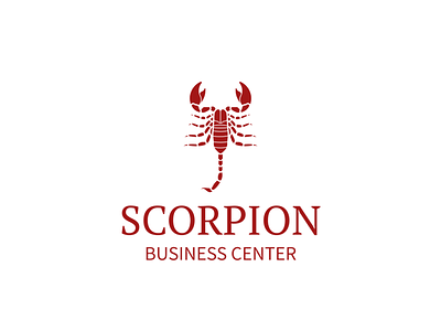 Business Logo with Red Scorpion | Turbologo animals brand design branding business design graphic design illustration logo logo design red scorpion typography ui ux vector