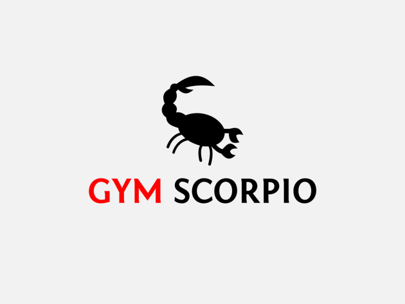 Gym Logo with Black Scorpion | Turbologo by Turbologo on Dribbble