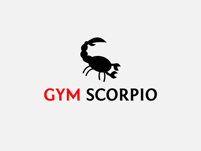 Gym Logo with Black Scorpion | Turbologo black brand design branding design fitness graphic design gym illustration logo logo design physical fitness scorpion sports typography ui ux vector