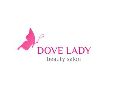 Beauty Logo with Pink Butterfly | Turbologo