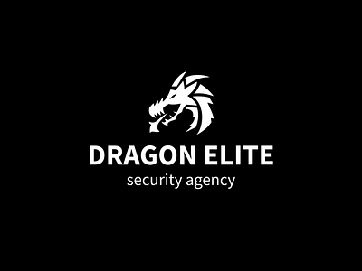 Security Logo with White Dragon | Turbologo