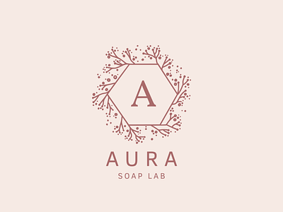 Floral Logo with Letter A | Turbologo beauty brand design branding cosmetics design flower graphic design illustration letter a logo logo design pastel peace pink typography ui ux vector