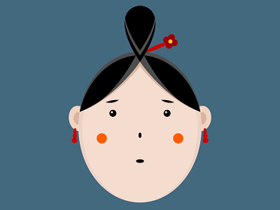 Japaness Doll character character design digital art doll face illustration illustrator lady woman woman illustration