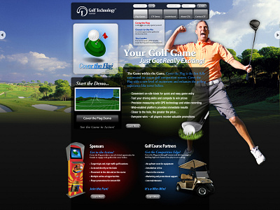 Cover the Flag - Golf Technologies Group animation animation design application ui branding business identity design illustration kiosk marketing collateral photoshop print trade show webdesign website website design