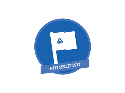 Pioneering Badge badge logo merit values