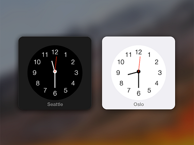 Flat World Clock - Day 'N' Nite flat high sierra ios macos screencast update widgets