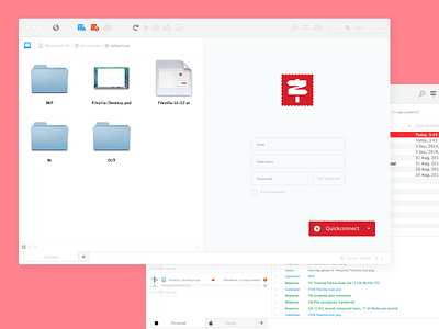 Filezilla app logo proposal redesign ui