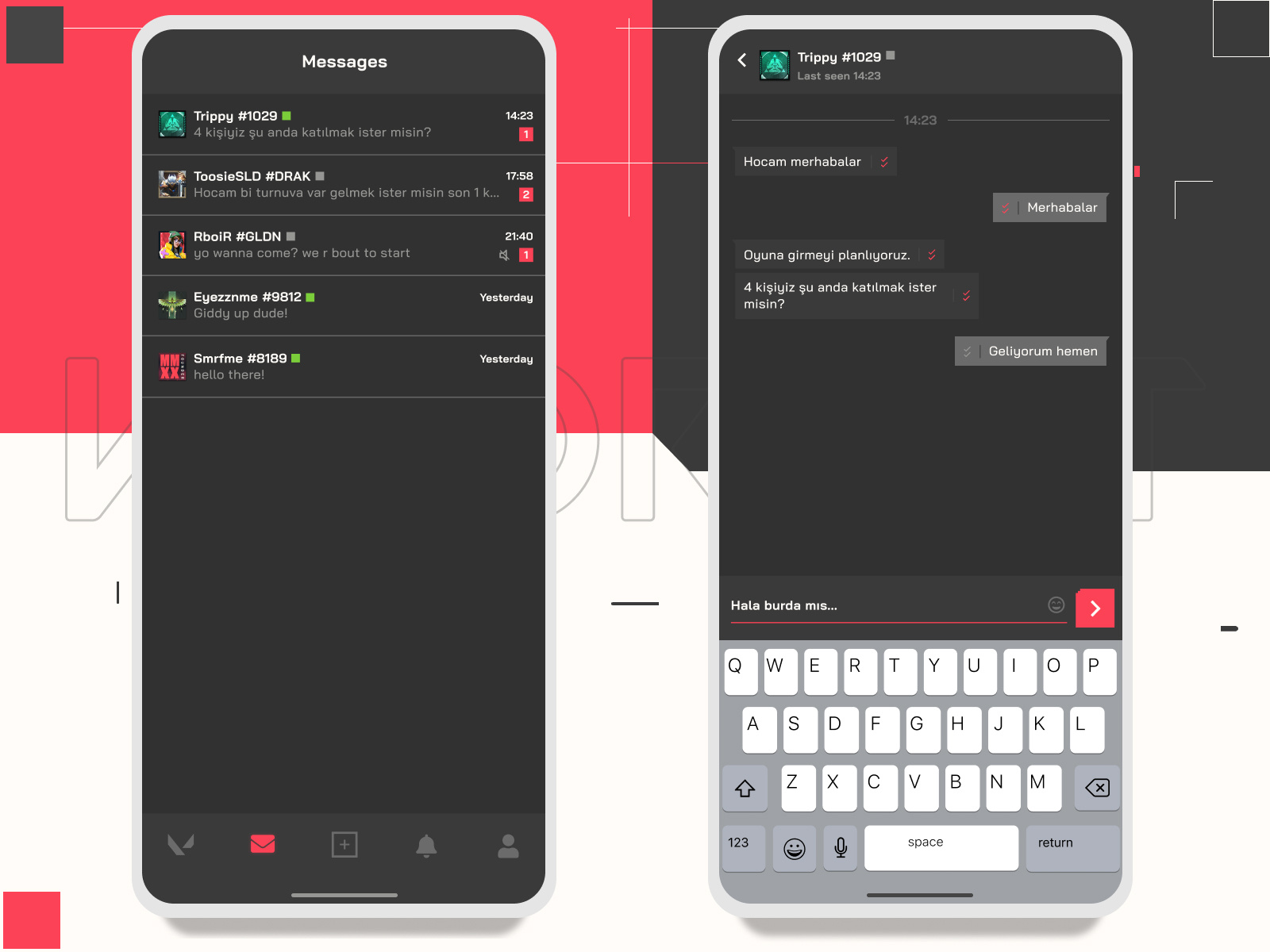Valorant Team Finder Inbox and Messaging by Berkay Ustem on Dribbble