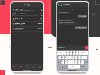 Valorant Team Finder - Inbox and Messaging concept design game inbox messaging mobile app valorant