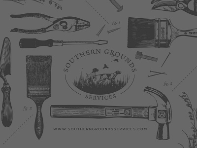 Southern Grounds Services | Web Banner brand branding design home painting home repairs home services lawncare logo logo design yard services