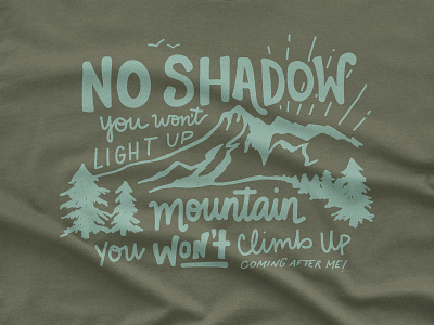 No Shadow | T-Shirt Design apparel apparel design apparel designer design graphic design graphic designer hand drawn hand lettered hand lettering handlettering t shirt t shirt design tshirt tshirt design