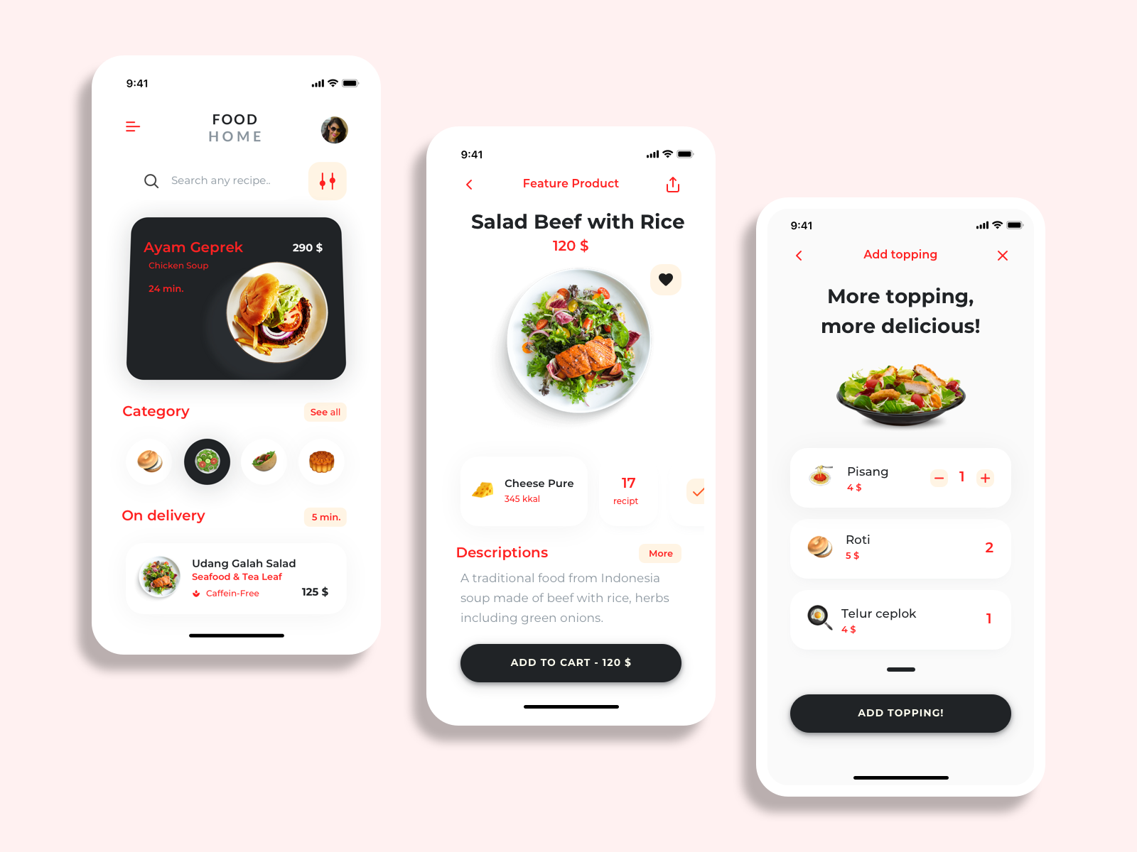 Food delivery mobile app by Parikalpayita.mb on Dribbble