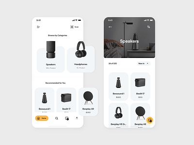 E-commerce Electronic Store Mobile App Concept 3d app app design branding card clean concept design ecommerce filter flatdesign illustration list listing price product sell ui uiux ux