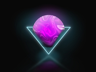 Neon Planet Graphic illustration