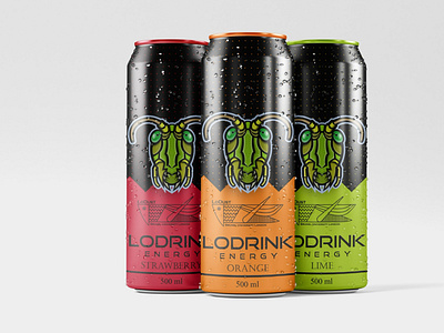 Energy drink mockup design