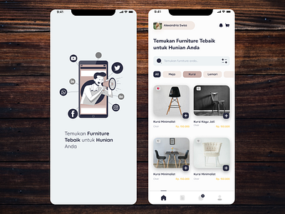 UI Furniture App furniture graphic design mobile