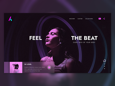 Neon Landing Page concept design icons interface design logo neon colors ui web