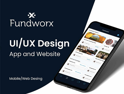 Fundworx Website and Mobile App UI/UX Design fundraise fundraising fundworx mobile app mobile app design product design webdesign