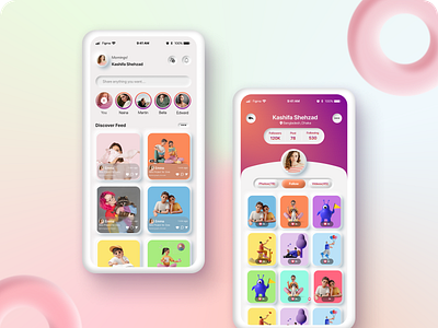 Social media app branding design graphic design ui ux