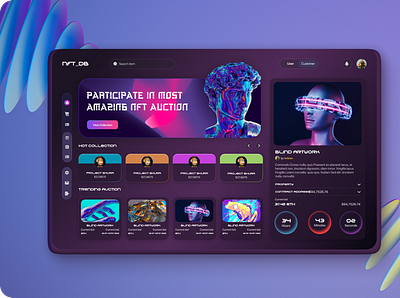 NFT dashboard 3d branding design graphic design nft ui ux