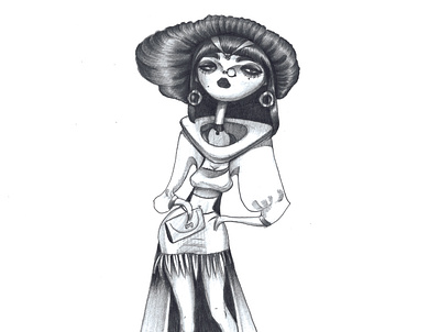 Priestess characterdesign drawing druid graphite graphite drawing illustration priest priestess woman character