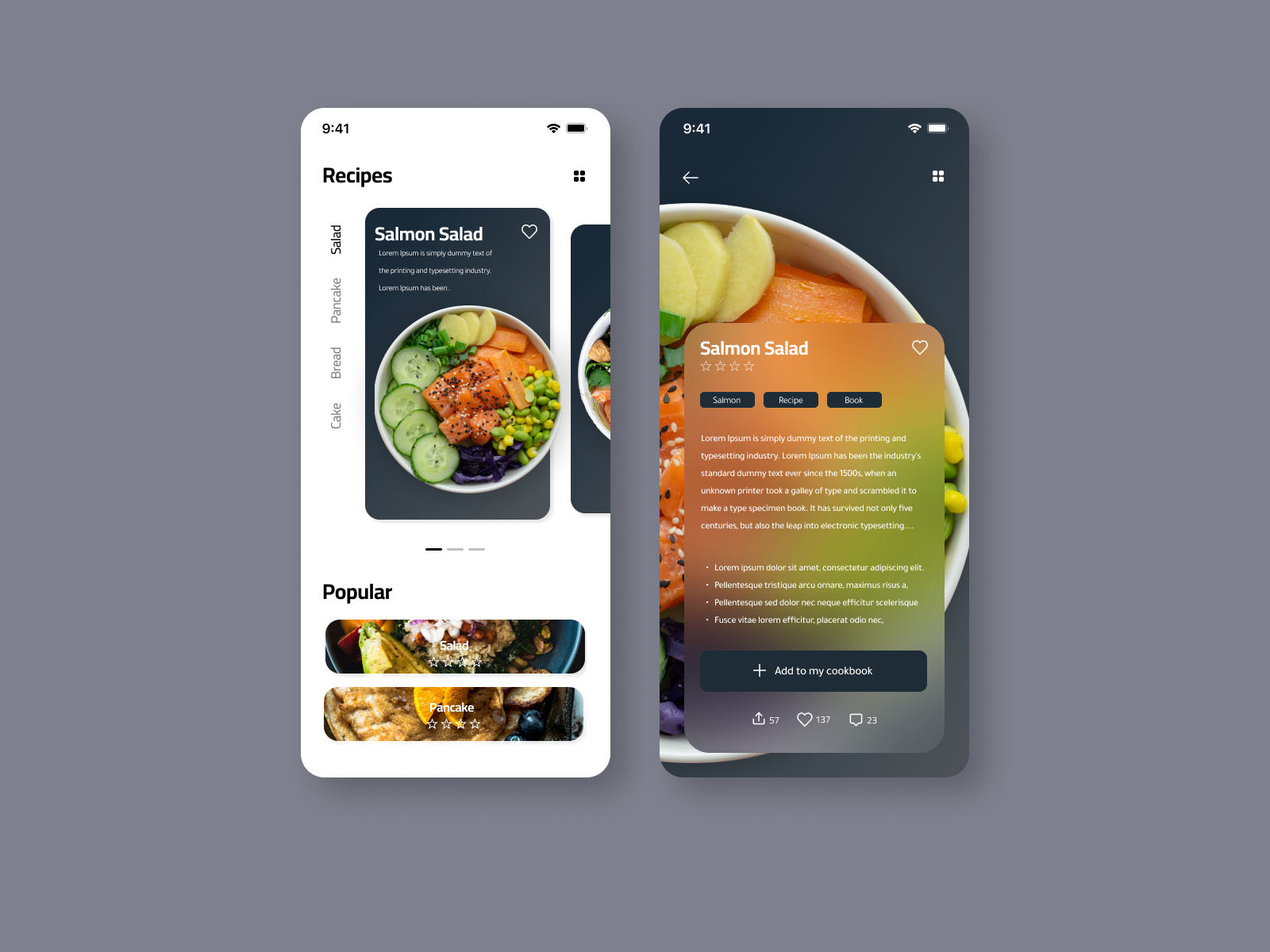 Recipe | Mobile App by Razan on Dribbble