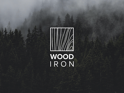 WOOD IRON - LOGO branding design graphic design iron logo ui vector wood