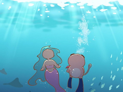 World Oceans Day! art artwork cartoon comics cute drawing kawaii ocean oceans