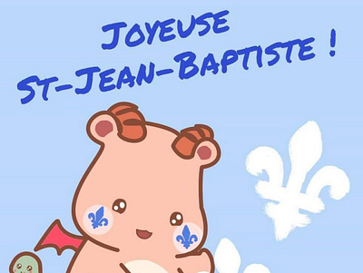 It's St. Jean Baptiste Day! Happy National Holiday of Quebec! art artwork canada celebrate celebration comics cute digital art drawing explore canada holiday holiday season illustration long weekend national holiday party time quebec quebec region st jean baptiste together