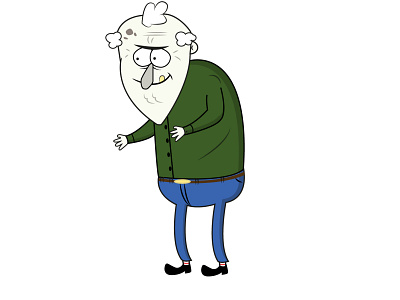 The weird old neighbor draw drawing illustration old oldman